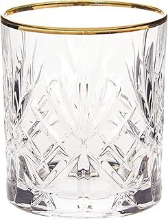 Lorren Home Trends Siena Collection Crystal Double Old Fashion Beverage ...