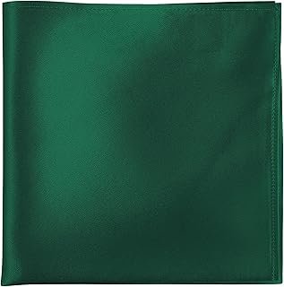 100% Real Mulberry Silk Pocket Square for Men, 11x11 Inch Solid Handkerc...