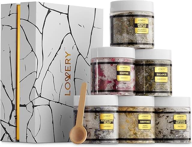 Gifts for Women Who Have Everything, Epsom Bath Salts Gift Basket Set, R...