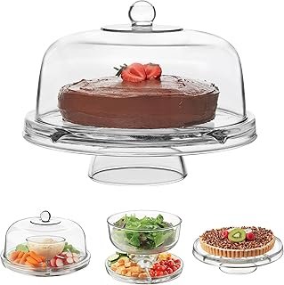 Libbey Selene 6-in-1 Multiuse Glass Server, Punch Bowl, Chip and Dip Bow...
