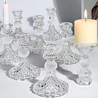 Candlestick Holders Set,12Pcs 4