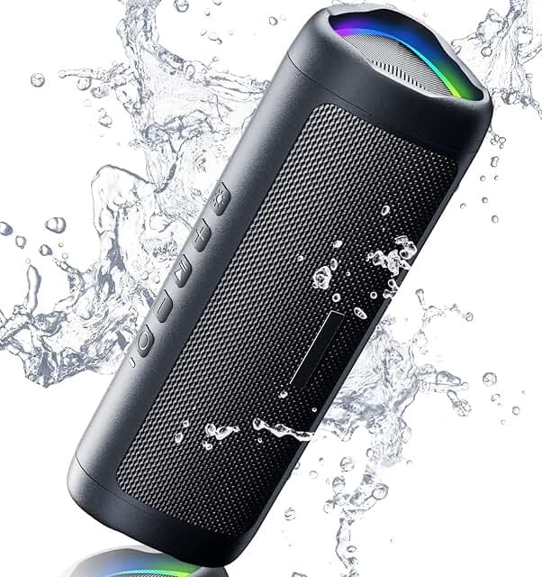 Bluetooth Speaker with HD Sound, Portable Wireless, IPX5 Waterproof, Up ...