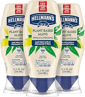 Hellmann's Vegan Dressing and Spread Vegan 3 Ct for a Rich, Creamy Plant...