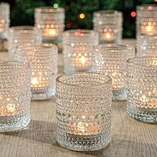 36 Pcs Votive Candle Holders for Table Centerpiece, DIY Wax Filling Clea...