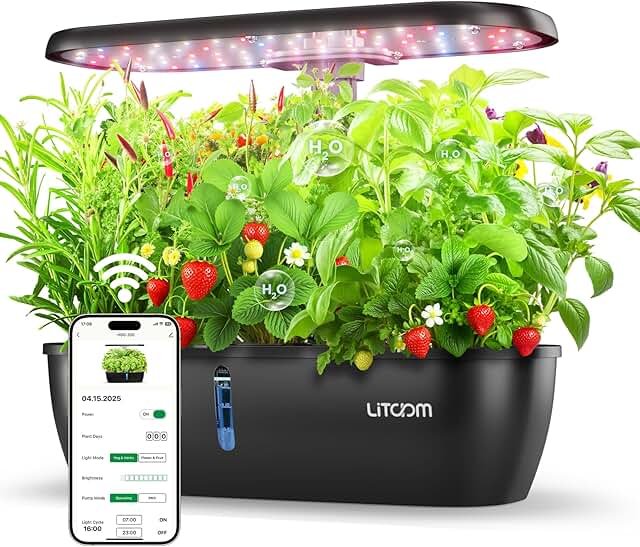 litokam Smart Hydroponics Growing System Kit with APP&WiFi Controlled, 1...
