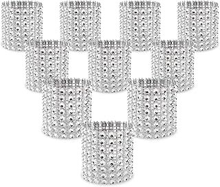 KPOSIYA Napkin Rings, Pack of 120 Rhinestone Napkin Rings Diamond Adornm...