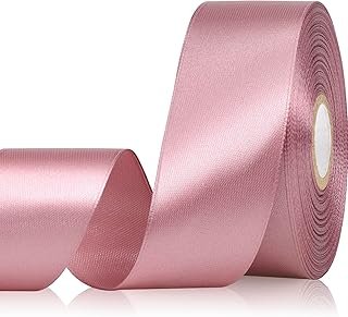Rosy Mauve Ribbon 1-1/2 Inch 30 Yards Mauve Pink Satin Ribbon for Flower...