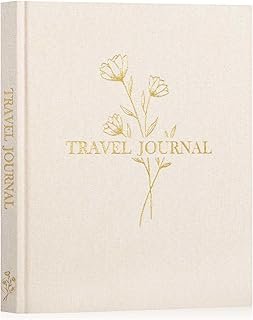 Lanpn Travel Photo Journal Notebook for Women Men, Linen Travel Log Diar...
