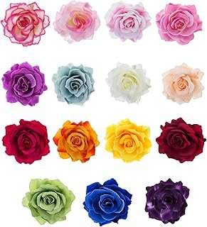 15 Pieces Flower Hair Clip for Women Rose Floral Pins Accessories for We...