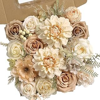 Artificial Flowers Combo Box Set Silk Flowers Fake Rose for DIY Floral A...