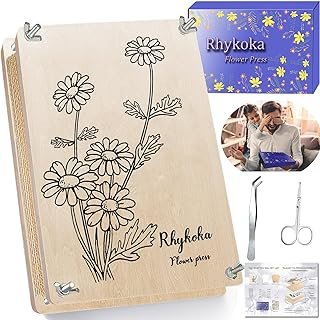 Rhykoka Large Flower Press Kit for Adults, 10 Layers 11.8 x 8.3 Inches D...