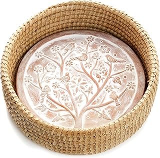 Bread Basket with Terracotta Warmer, Serving Basket, 11.5