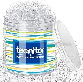 Teenitor Clear Elastic Hair Bands, 2000pcs Mini Hair Rubber Bands, Hair ...