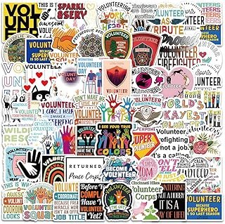 Volunteer Stickers 104Pcs,Volunteer Appreciation Gifts,Volunteer Team St...
