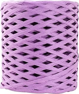 Mandala Crafts Purple Raffia Ribbon for Gift Wrapping - 100 Yards Natura...