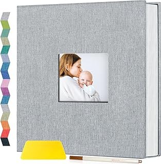 Popotop Photo Album Self Adhesive with Picture Display Window,40 Pages D...