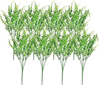 Cornucopia Brands Artificial Shrubs (8-Pack); Faux Plastic Leafy Greener...