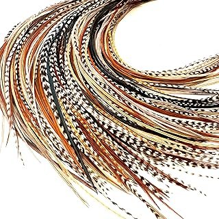 21 Natural Color Hair Extensions – 7”–12” Long – DIY Rooster Kit with 20...
