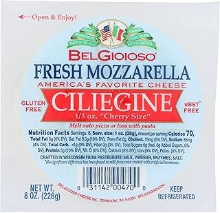 Belgioioso Ciliegine, Fresh Mozzarella, 8 oz