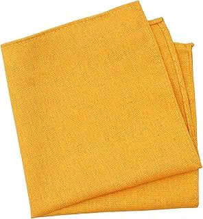 Solid Pocket Square for Men, Cotton and Linen Blend