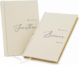 Vow Books Set of 2 (My Vows To Design) - Custom Hard Cover Luxury Modern...
