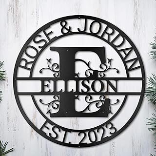 Personalized Metal Name Signs, Split Letter Monogram Wall Decor, Custom ...