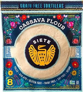 Siete Cassava Grain Free Flour Tortillas. Vegan, Paleo and Gluten Free T...