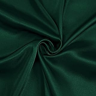 Horbaunal Forest Green Satin Fabric 60 Inch Wide by The Yard, Soft Charm...