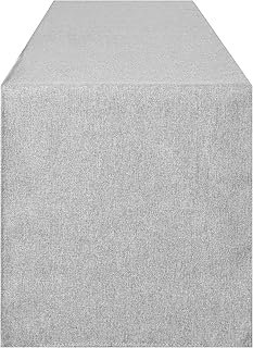Table Runner 13 x 72 Inches Long, Cotton Linen Farmhouse Style Grey Tabl...