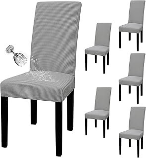 Easy-Going 100% Waterproof Dining Room Chair Cover Set of 6, Stretch Jac...