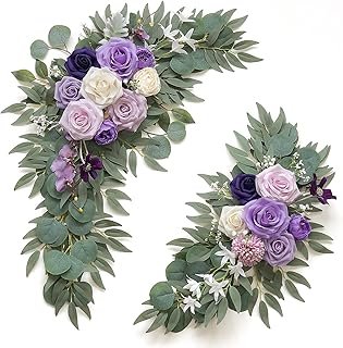 Faux Flower Swag Set of 2 for Wedding Welcome Signs Floral Decorations, ...