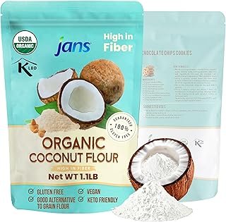Jans Organic Coconut Flour 1.1lb | Gluten-Free | Certified Organic | Ket...