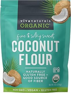 Viva Naturals Organic Coconut Flour (4 lbs) - Gluten Free Flour Substitu...