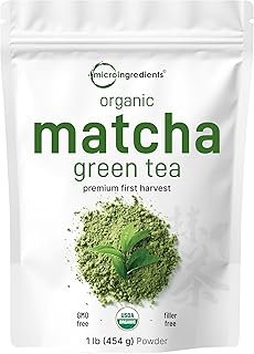 Micro Ingredients Organic Matcha Green Tea Powder, 1 lb | First Harvest,...