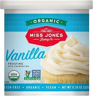 Miss Jones Baking Organic Buttercream Frosting, Perfect for Icing and De...