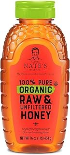 Nate's Organic 100% Pure, Raw & Unfiltered Honey - USDA Certified Organi...