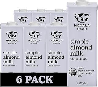 Mooala Organic Simple Almond Milk Vanilla, 32oz - 4 Ingredient, Shelf St...