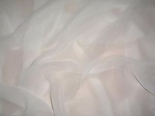 Puresilks White 100% Silk Chiffon Fabric 44 Inches