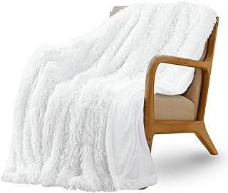 XYYZYZ Super Fluffy Throw Blanket, Faux Fur Fuzzy Blanket for Couch Sofa...