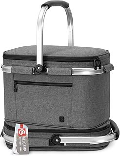 ALLCAMP Insulated Cooler Bag portable Collapsible Picnic Basket Cooler w...