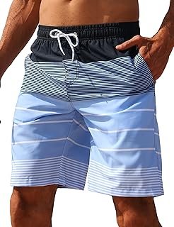Men's Swim Trunks Quick Dry Bathing Suit Swimming Board Shorts Mesh Lini...