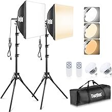 Torjim Softbox Photography Lighting Kit, 16'' x 16'' Professional Softbo...