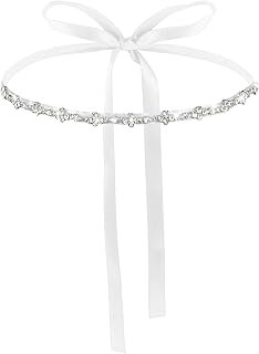 Bridal Rhinestone Wedding Waist Belt, Thin Bling Bridal Dress Belt Shiny...