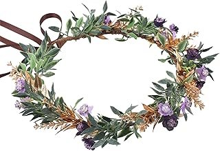 Flower Crowns Fairy Headband - Golden Green Fairy Floral Headpiece Renai...