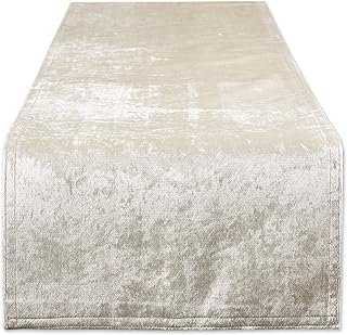 DII Velvet Collection Tabletop, Table Runner, 14x72, Cream