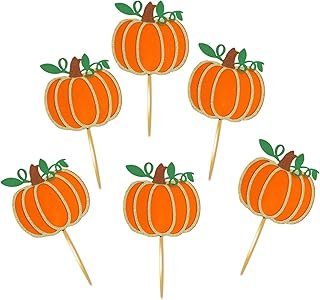Confetti! Pumpkin Cupcake Toppers, Fall Party Theme, Pumpkin Birthday, T...