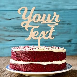 Custom Wooden Cake Topper for Wedding Birthday Anniversary Baby Shower G...