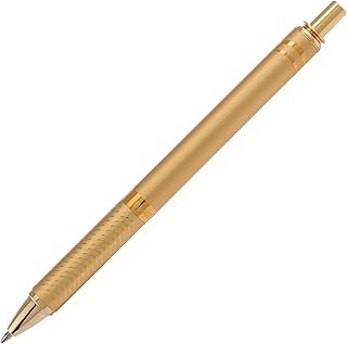 PENTEL EnerGel Alloy Retractable Gel Pen, Gold Barrel, Black Ink, Includ...