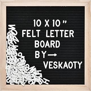 Felt Letter Board with 294 Letters, Numbers & Symbols - 10 x 10 inch Cha...