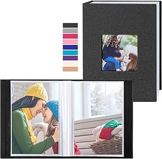 Ywlake Photo Album 4x6 100 Pockets 2 Packs, Small Mini Capacity Linen Ph...